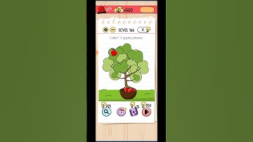 Brain test level 166 solution / collect three Apple please