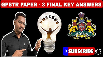 GPSTR 2022 - PAPER - 3 FINAL KEY ANSWERS