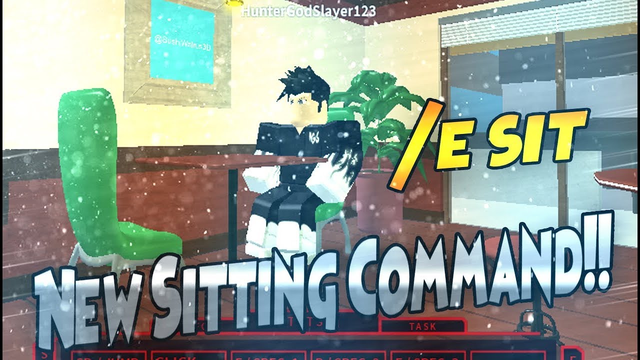 E Sit Showcase Ro Ghoul How To Sit And How To Use New Sitting Command Youtube - roblox sit command