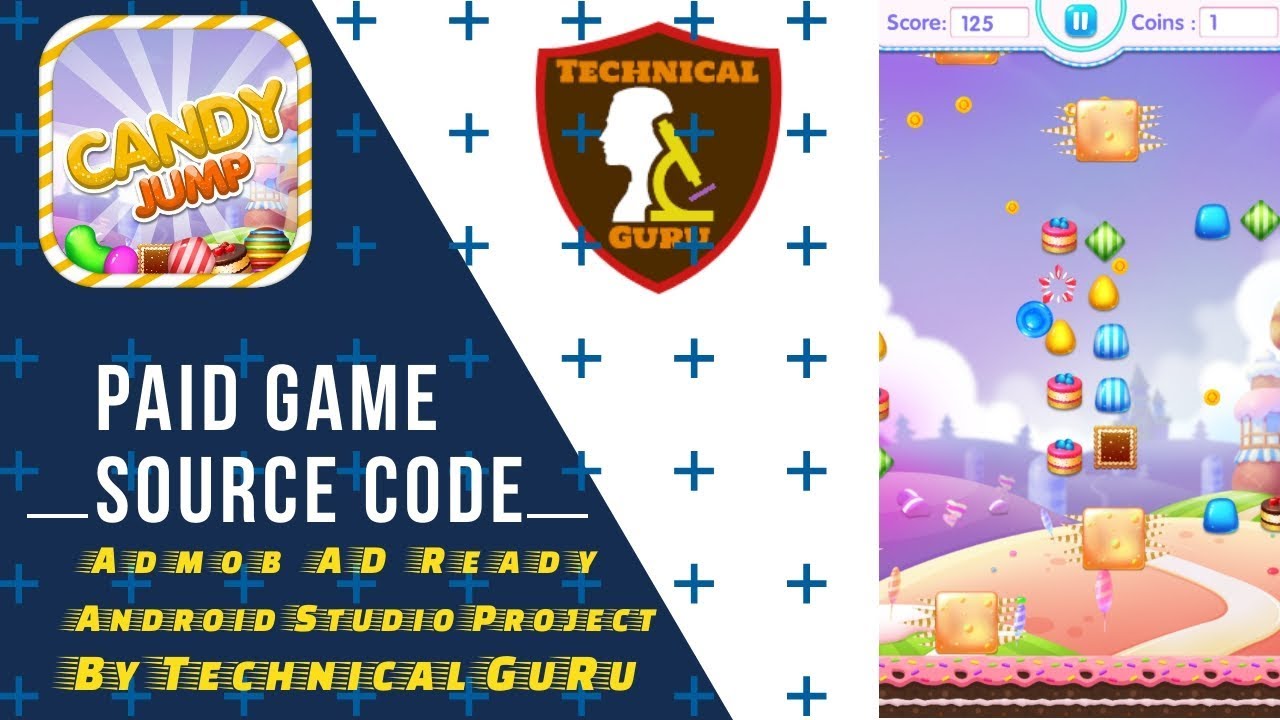 New game Candy Jump Android Studio source code and Tutorials - YouTube