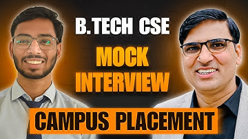 B.Tech CSE Campus Interview I Mock Interview I Campus Placements I Dr. Arvind Singh Pemawat