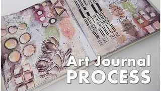Collage Journal Page Process for Beginners ♡ Maremi's Small Art ♡