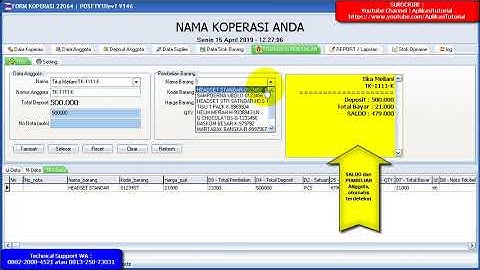 Cara transaksi pada software koperasi