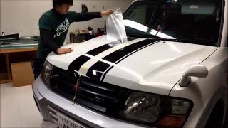 レーシングストライプ　貼り方　DIY　カーラッピング専門　WRAPS-BX　群馬・栃木・埼玉