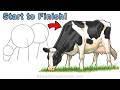 Easy Way to Draw a Cow Using Simple Shapes