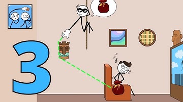 Thief Puzzle - Gameplay walkthrough -Part 3 All Levels ( 101 - 150) Funny Stickman Brain Puzzle Game