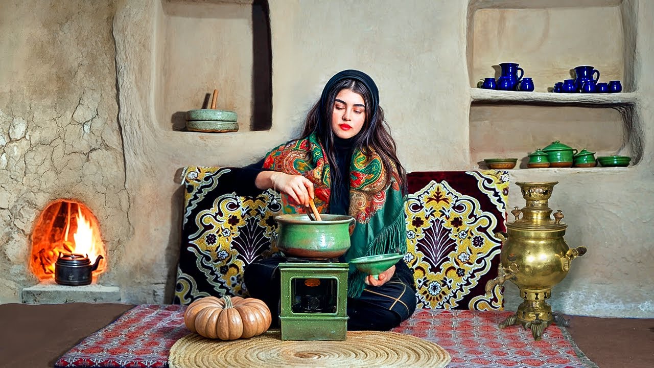 Rural life: delicious and original Iranian ash Iranian pumpkin soup ...