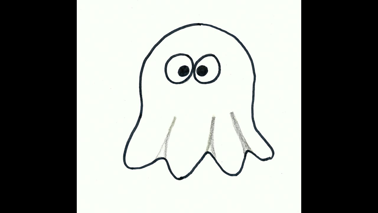 تعلم كيف ترسم شبح How to Draw a Halloween Ghost Cartoon