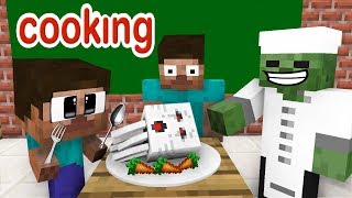 Monster School: Cooking Challenge - Minecraft Animation