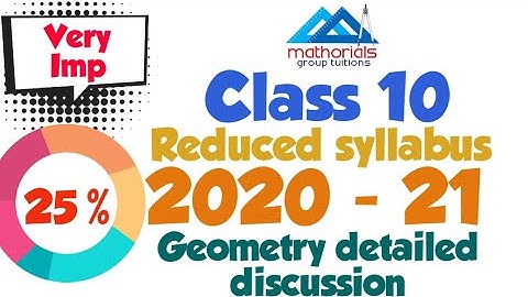 Class 10 | Geometry | 25% Reduced Syllabus | SSC board | 2020 - 2021
