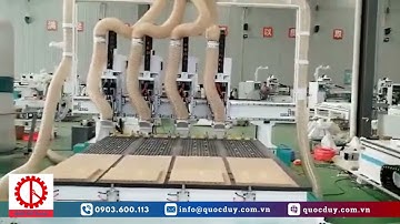 Máy CNC 4 Đầu Độc Lập Thay Dao Tự Động PRO R4 ATC: Cắt Phay Khoan Đa  Năng