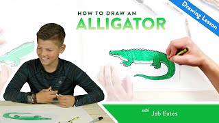How to Draw an Alligator | Keilen Corner Drawing Lesson
