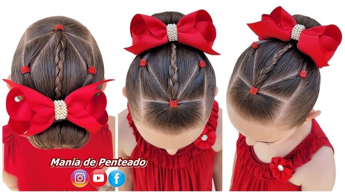 Penteado Infantil fácil com coque