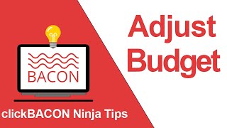 Famous clickBACON Ninja Tip - Adjust Budget Net Worth