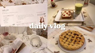 vlog 🥧 baking an apple pie, my notion tour, dalgona matcha, unboxing bose 45 headphones ♡