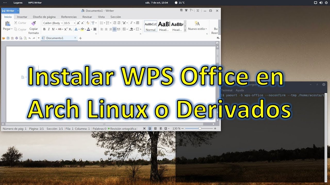 Instalar WPS Office en Arch Linux o derivados - YouTube