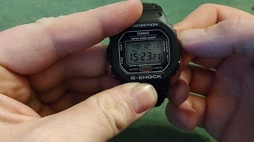 how to set the day, date and month on a Casio g-shock DW. 5600e