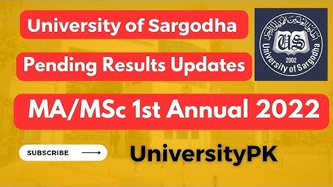 MA/MSc 1st Annual 2022 Results | University of Sargodha | Pending Results Updates