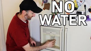 Refrigerator Not Dispensing Water Through Door  Simple Fix