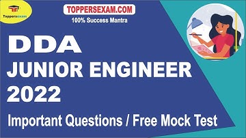DDA JUNIOR ENGINEER Important Questions 2022 | Free Mock Test | Update Syllabus & Pattern | Books