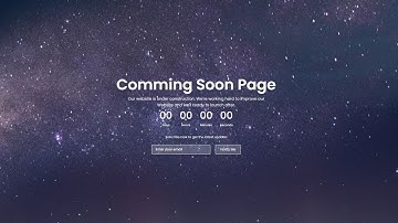How To Make Website Coming Soon Page HTML CSS and Countdown to Date/Time