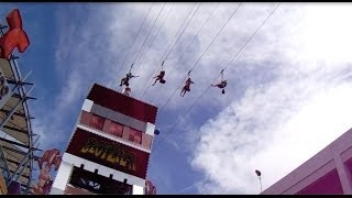 SlotZilla Zip Line Attraction at Fremont Street Experience, Las Vegas