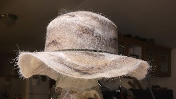 Wet Felting Wool.  A Hat from Start to Finish