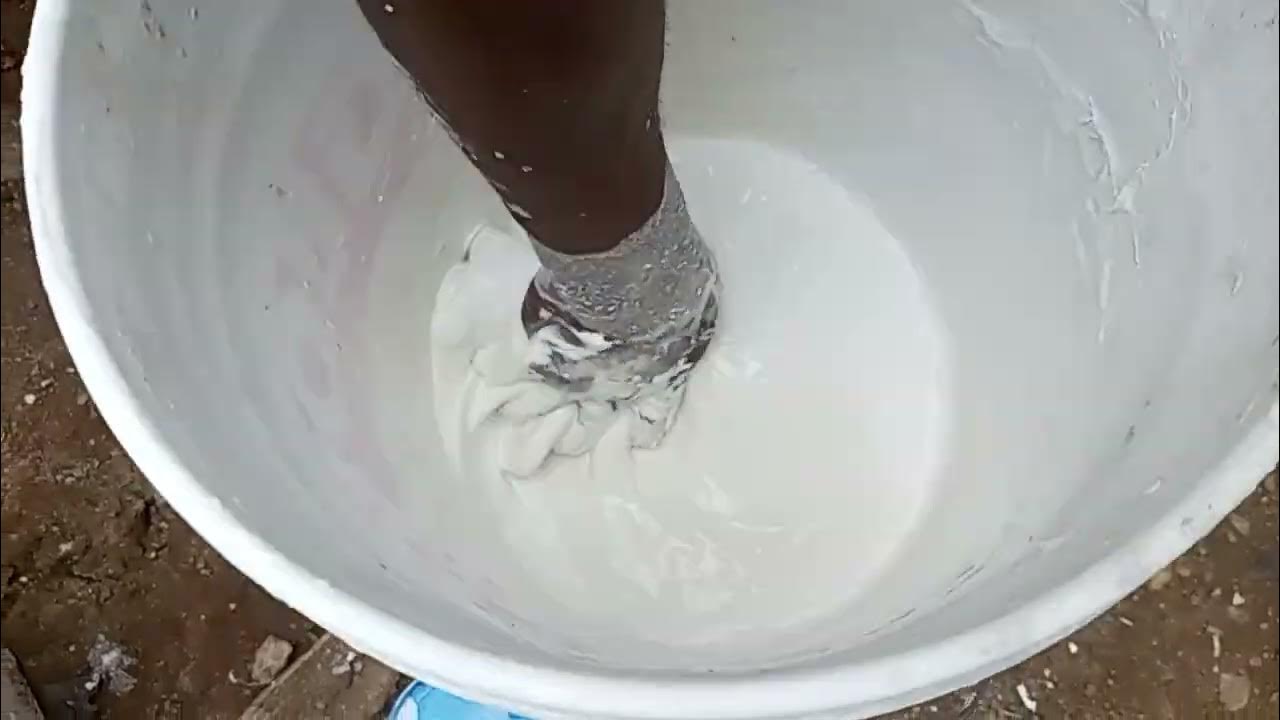 How to mix pop paint for wall screeding YouTube