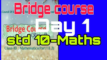 Bridge course| std 10 mathematics day 1 |semi English | setu abhyaskram 10 th maths day 1