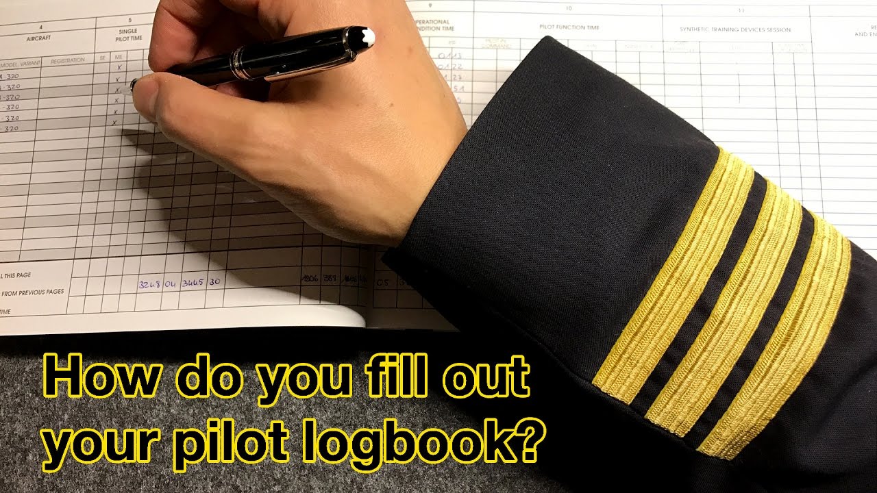 what color to fill out pilots logbook