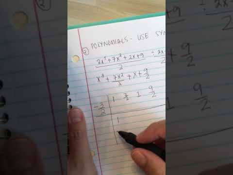 3) Polynomials- Synthetic
