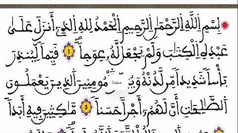 سورة الكهف برواية ورش قراءة سريعة للمراجعة والحفظ وتثبيت الحفظ على وقف الهبطي رحمه الله