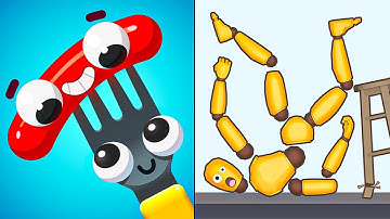 Fork N Sausage vs Ragdoll Break - All Levels Gameplay Android, iOS