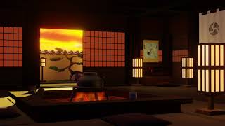 Relaxing Piano Music for Study. Backdrop: 3D Illustration of Japanese House with Irori screenshot 1