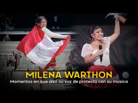 Momentos en que Milena Warthon alzó su voz de protesta con su música