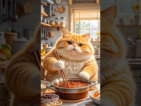 ai cat making food #shorts  #aivideo