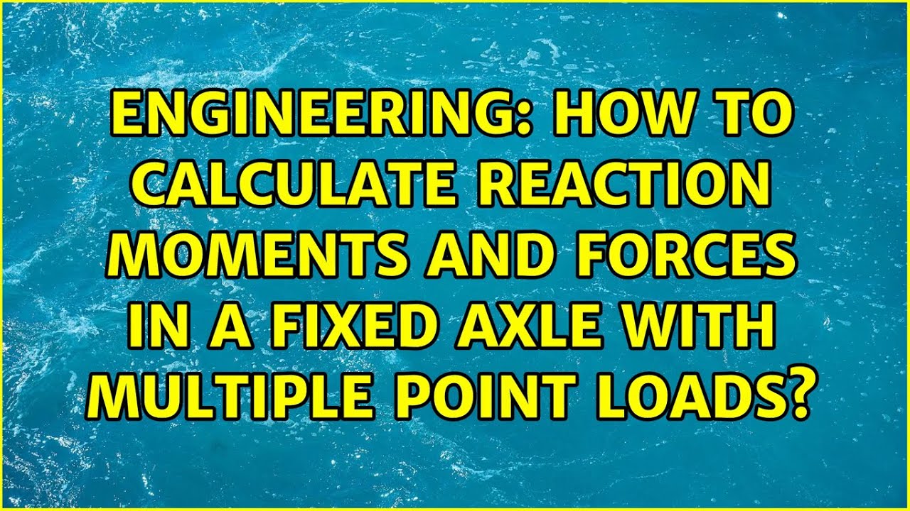 How to calculate reaction moments and forces in a fixed axle with