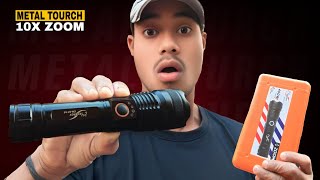 Metal Tourch 24 Energy 400W LED Flashlight Unboxing | Powerful Long Lasting Torch | Zoom Focus Test