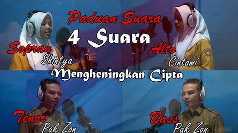 Paduan Suara 4 Suara lagu "MENGHENINGKAN CIPTA" Cipt : Truno Prawit Suara Sopran, Alto, Tenor, Bass