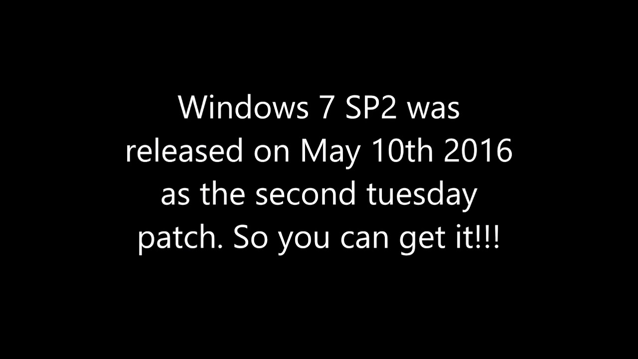 How to Get Windows 7 SP2! YouTube