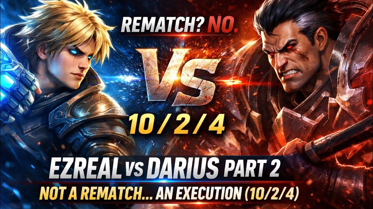 EZREAL VS DARIUS PART 2 | NOT A REMATCH… AN EXECUTION (10/2/4) 🔥