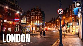 [4K] Hampstead Night Walk | Light Rain, Drizzle Alone Night Walk screenshot 4