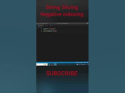 | Python | String Slicing | Negative indexing | Hindi | #python #string ...