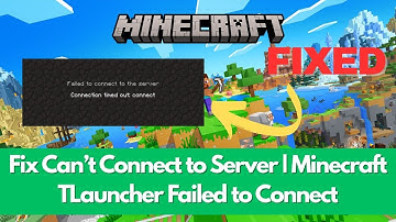 Fix Can’t Connect to Server | Minecraft TLauncher Failed to Connect (100% Working)