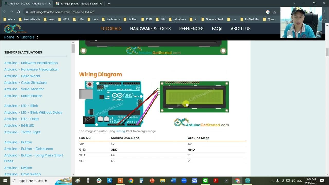 การต่อและเขียน code LCD ที่เป็น I2C พื้นฐาน สำหรับ Arduino IDE - YouTube