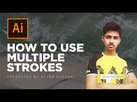 Add Multiple Strokes on one Path in Adobe Illustrator Urdu/Hindi