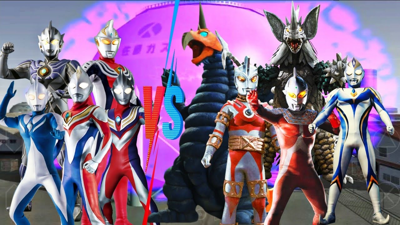 ウルトラマンティガ対バキシム。ウルトラマンダイナ対エースロボット