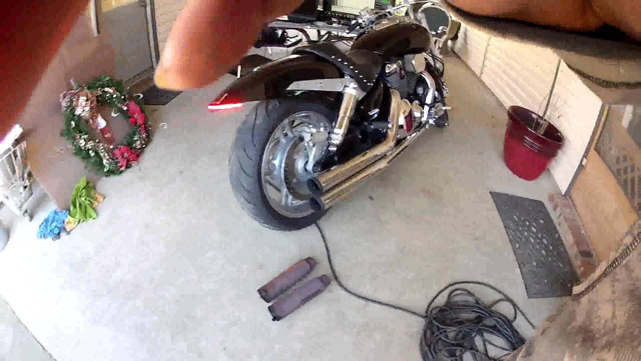 VTX1800F Exhaust Baffle Comparison YouTube