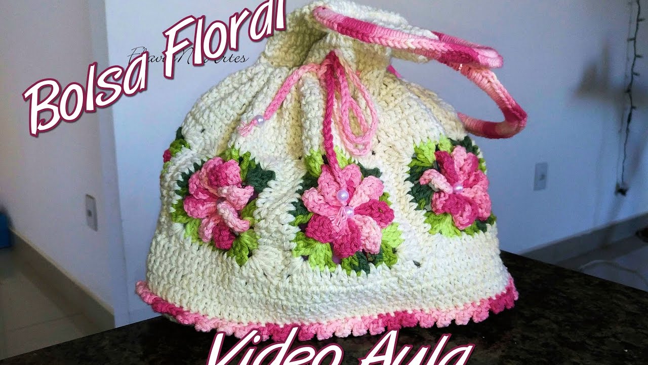 floral crochet bolsa