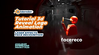 SCI-FI Geometri Node - FACERECO LOGO - Blender 3d Reveal Logo Animation Tutorial